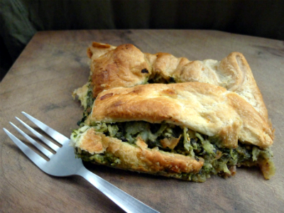 herb and greens pie