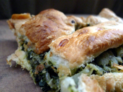 herb and greens pie